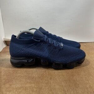 Nike Air Vapormax Flyknit Women Size 10.5 Navy Blue Shoes AT9790-414